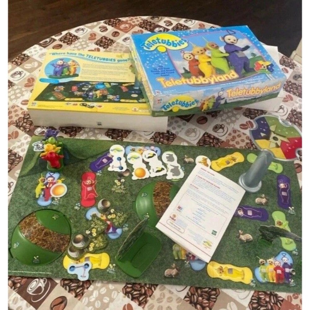 Vintage 1998 Milton Bradley Teletubbies Teletubbyland Board Game Incomplete